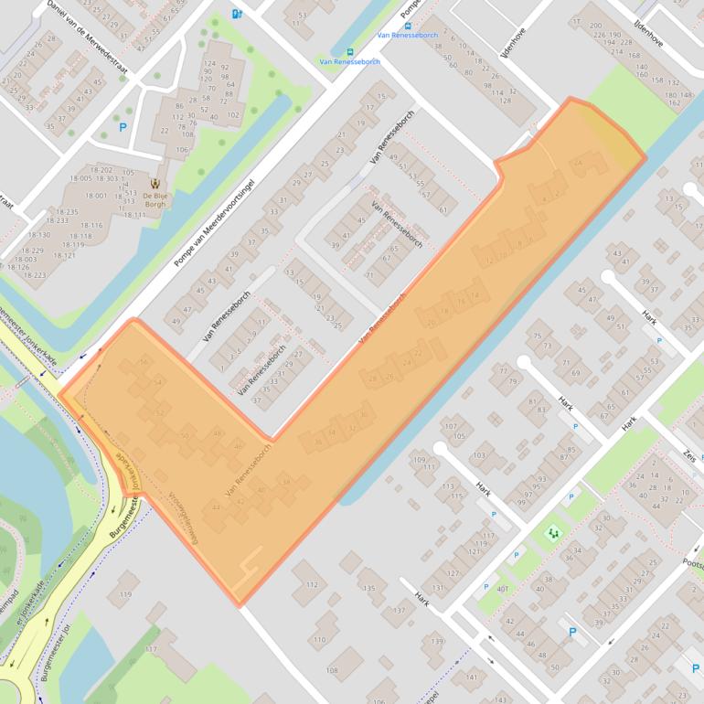 Kaart van postcodegebied 3341RD.