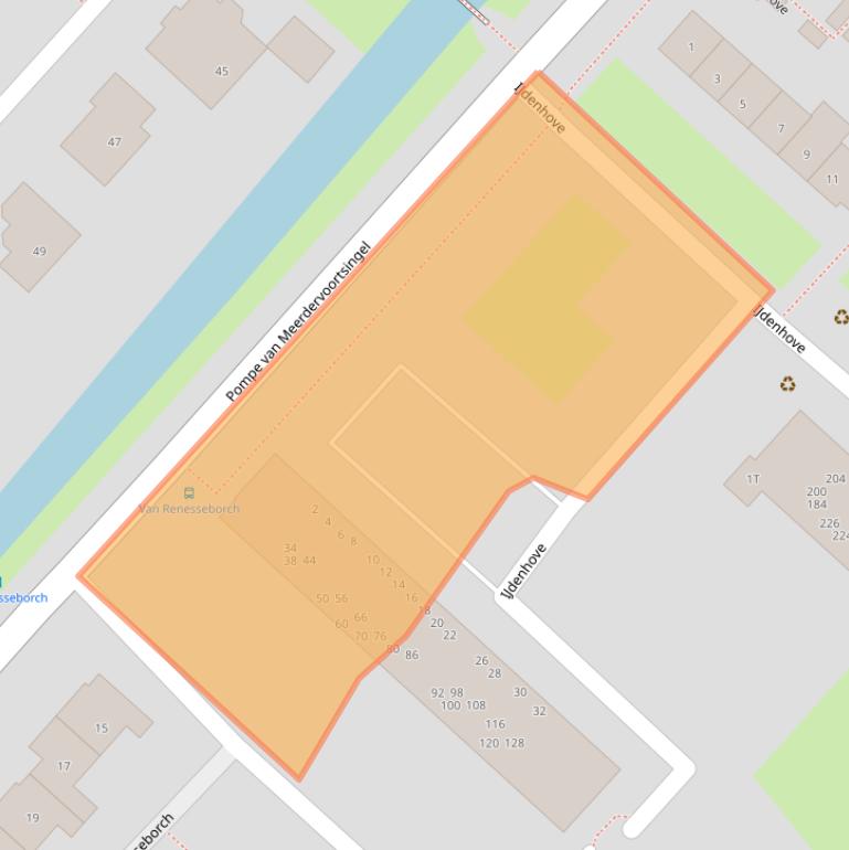 Kaart van postcodegebied 3341RH.