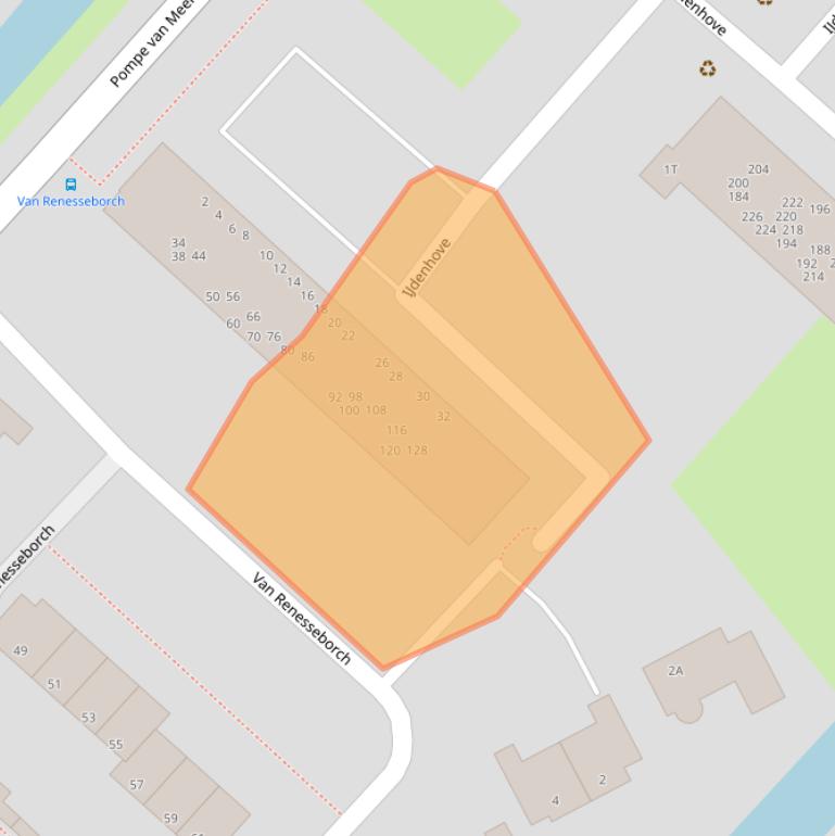 Kaart van postcodegebied 3341RJ.