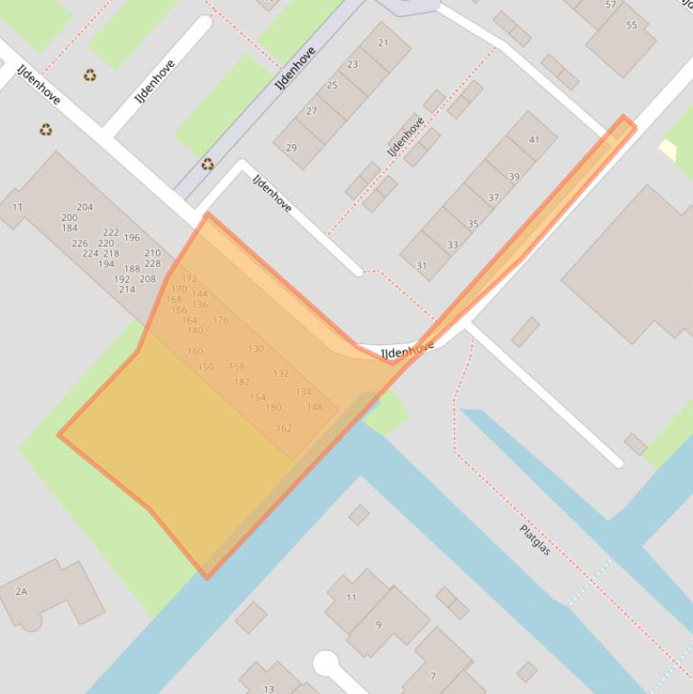 Kaart van postcodegebied 3341RK.