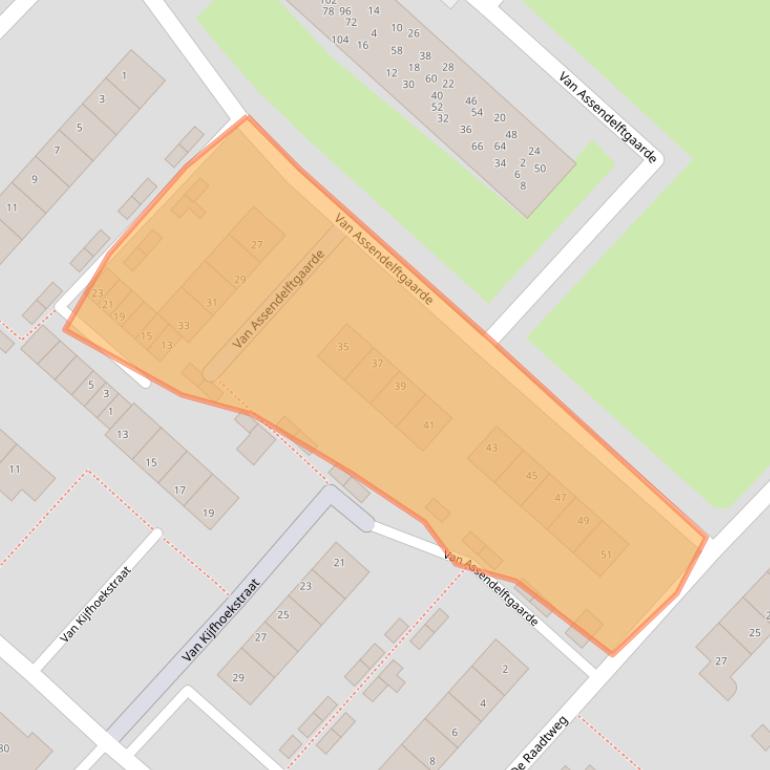 Kaart van postcodegebied 3341SC.