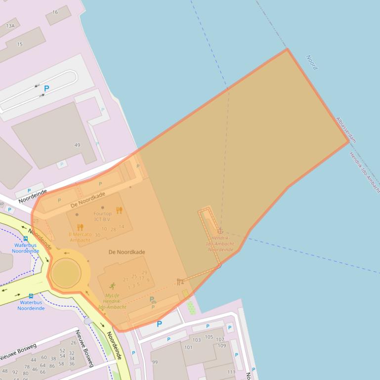 Kaart van postcodegebied 3341SZ.