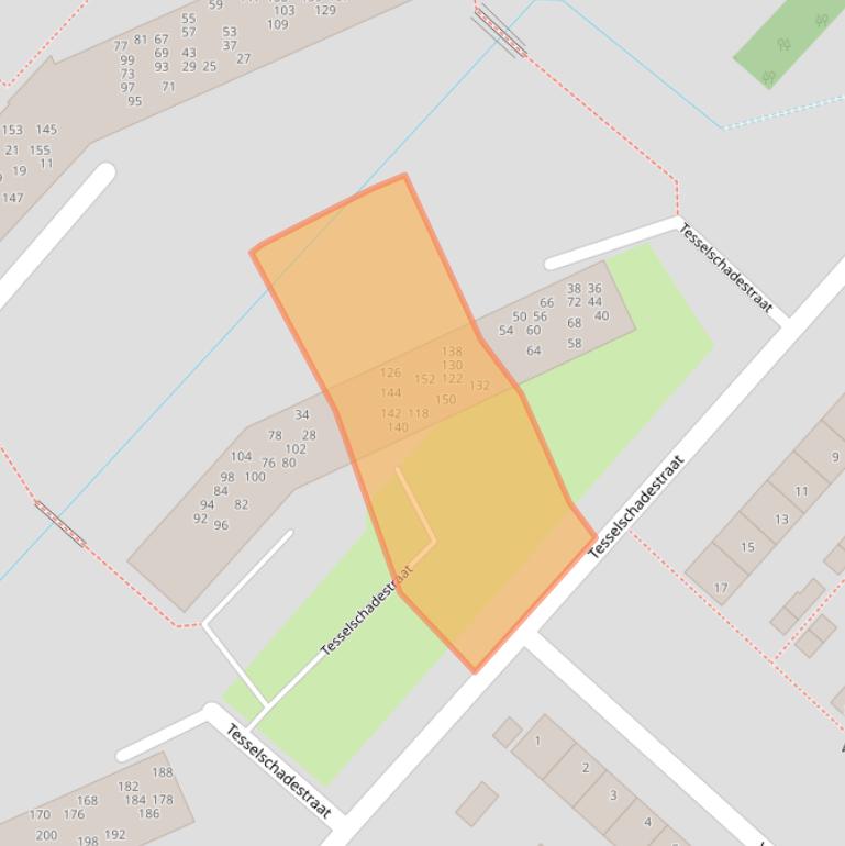 Kaart van postcodegebied 3341TJ.