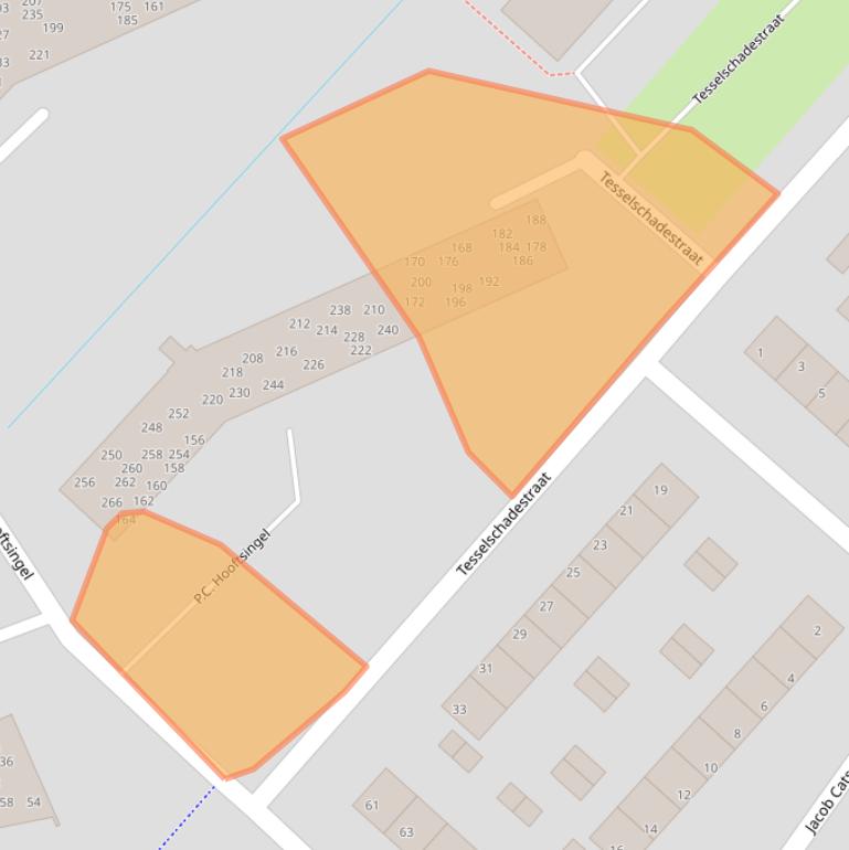 Kaart van postcodegebied 3341TK.