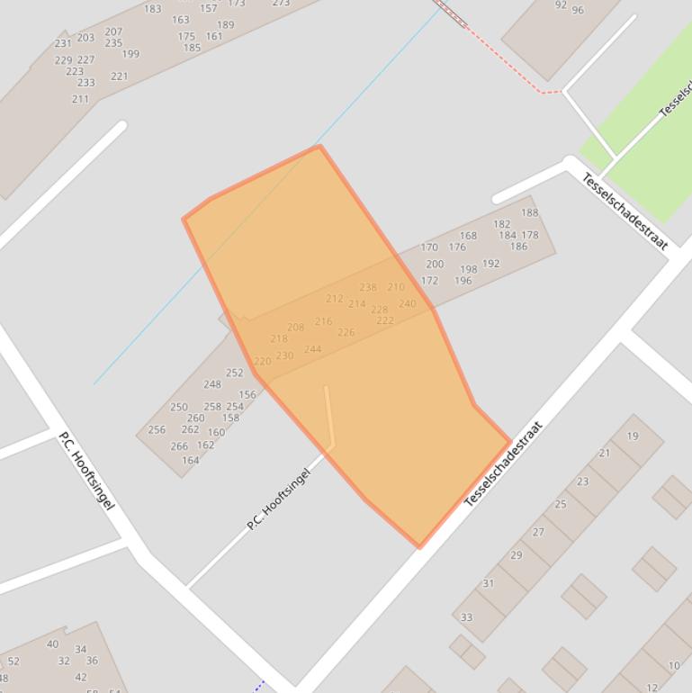 Kaart van postcodegebied 3341TL.