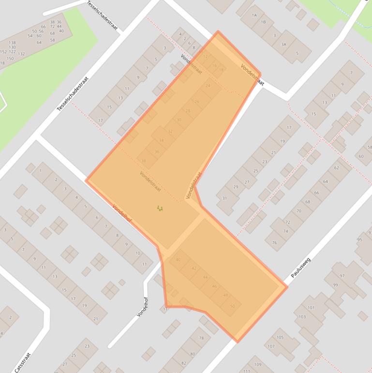 Kaart van postcodegebied 3341TR.