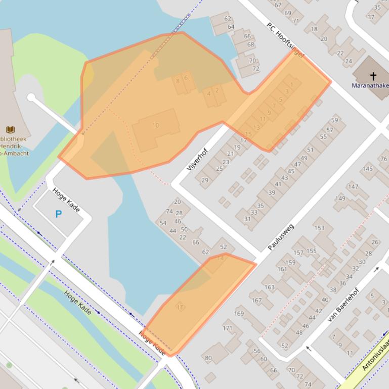 Kaart van postcodegebied 3341TS.