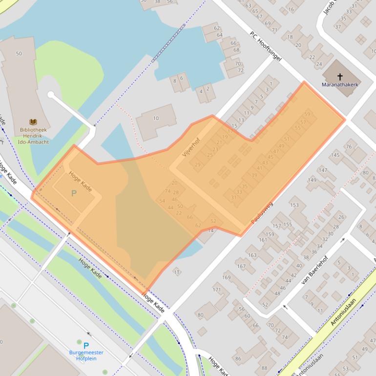 Kaart van postcodegebied 3341TT.