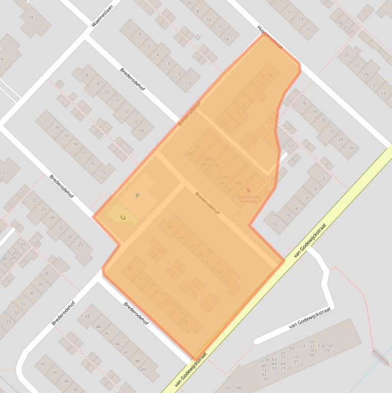 Kaart van postcodegebied 3341VC.