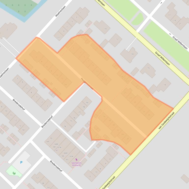 Kaart van postcodegebied 3341VD.