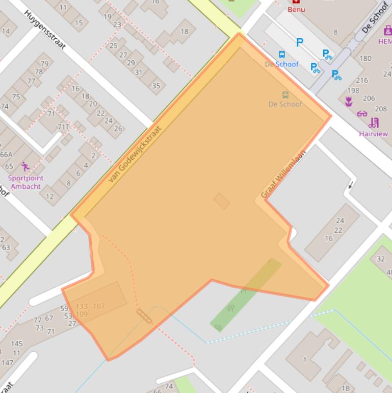 Kaart van postcodegebied 3341VH.