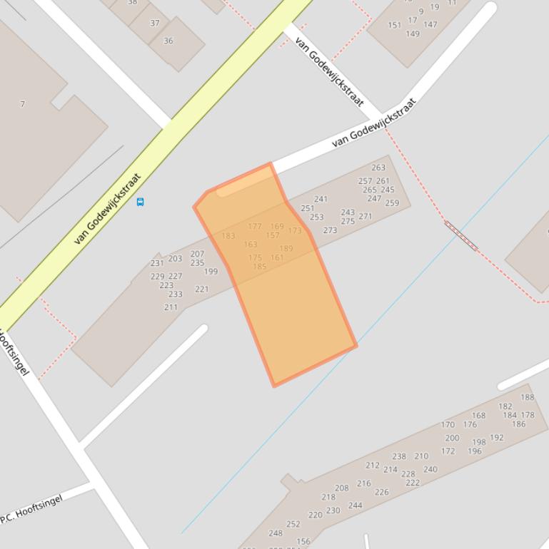 Kaart van postcodegebied 3341VJ.