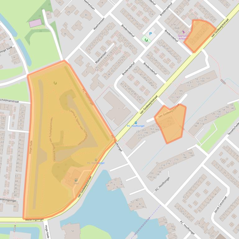 Kaart van postcodegebied 3341VL.