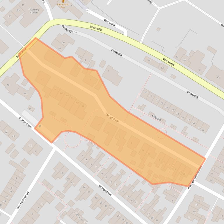 Kaart van postcodegebied 3341XG.