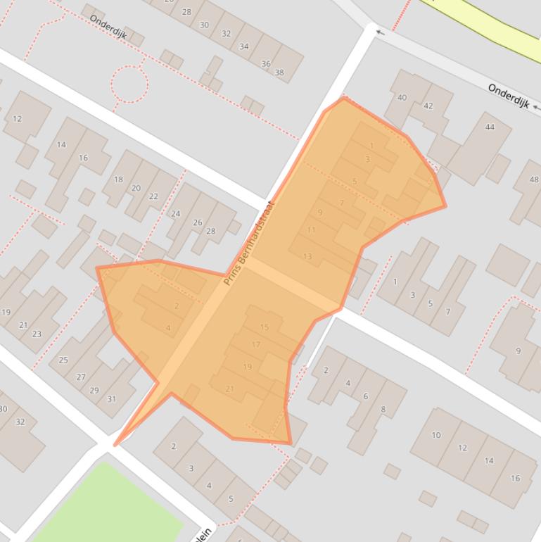 Kaart van postcodegebied 3341XP.