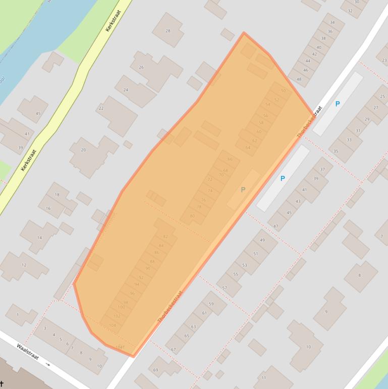 Kaart van postcodegebied 3341XX.