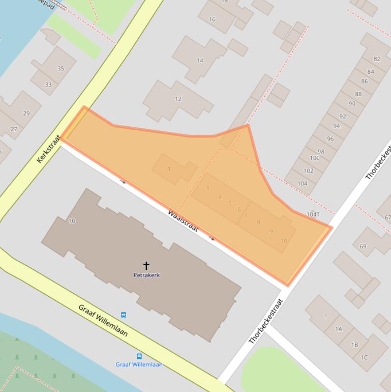 Kaart van postcodegebied 3341XZ.