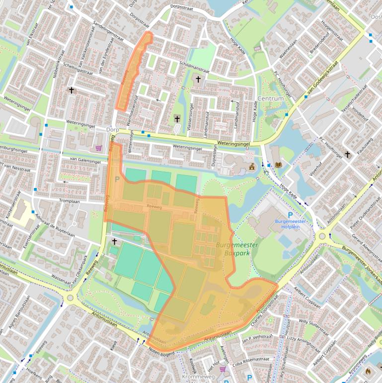 Kaart van postcodegebied 3342AA.
