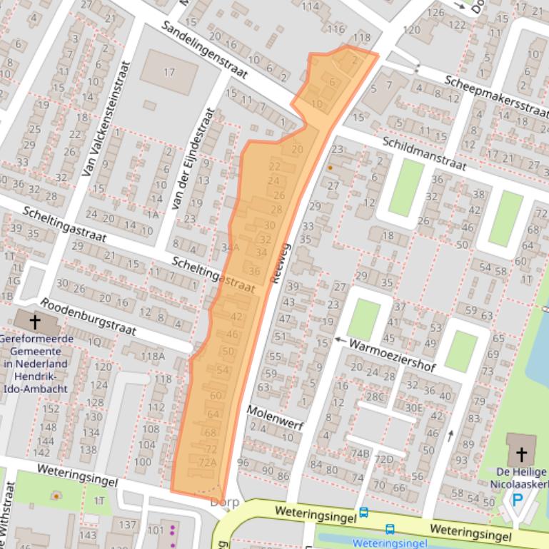 Kaart van postcodegebied 3342AB.