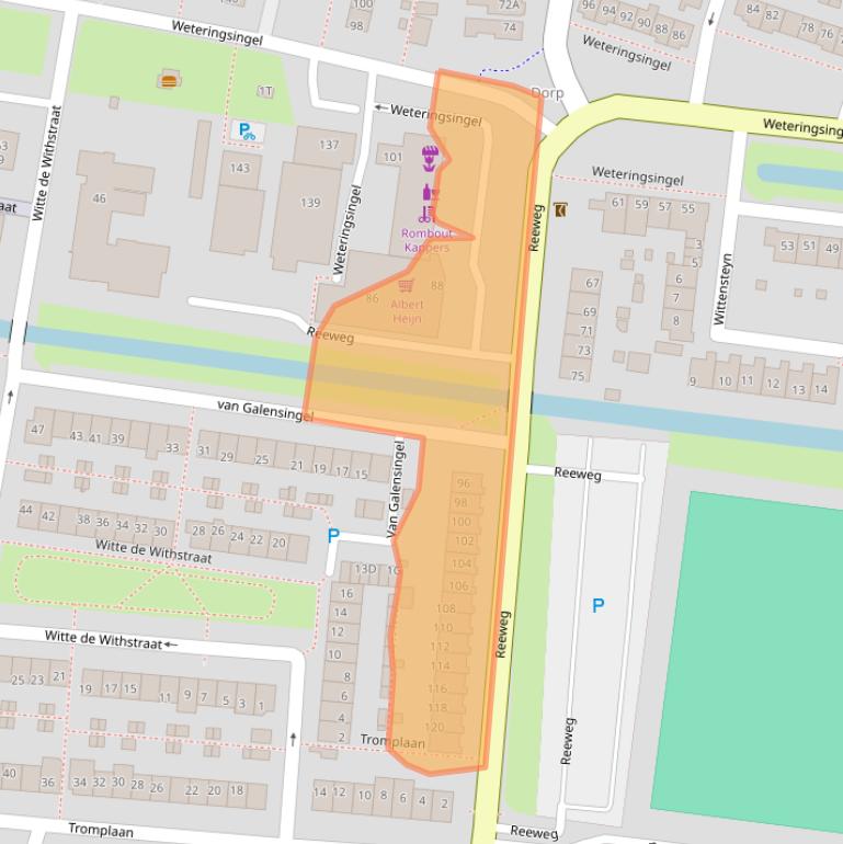 Kaart van postcodegebied 3342AC.