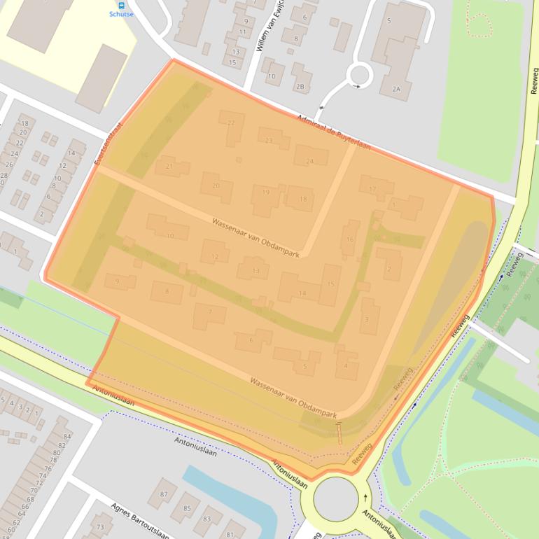 Kaart van postcodegebied 3342AD.