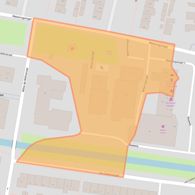 Kaart van postcodegebied 3342AH.