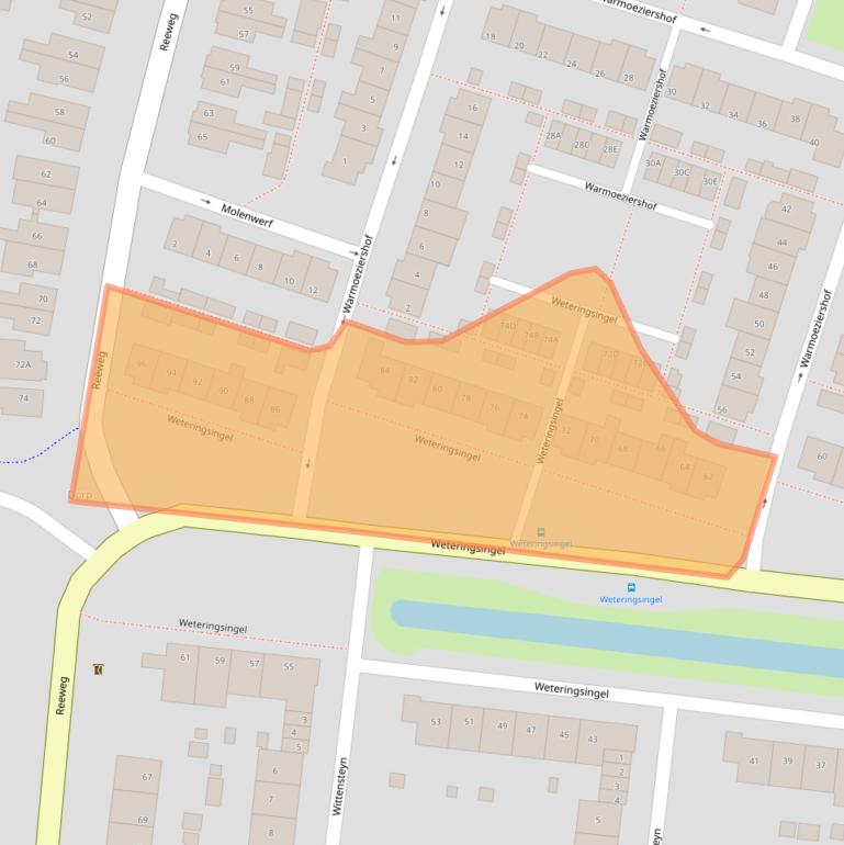 Kaart van postcodegebied 3342AK.