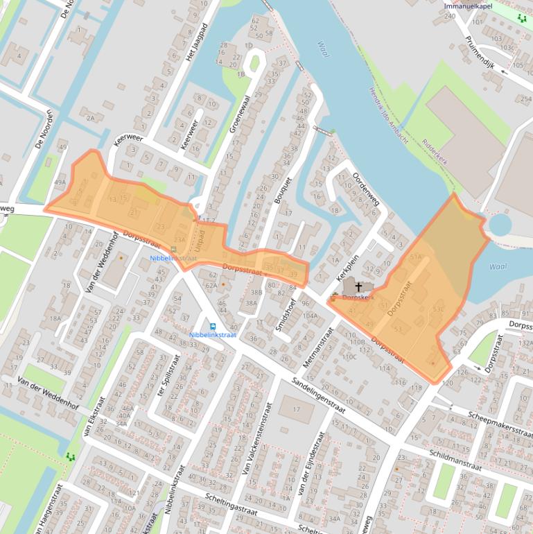 Kaart van postcodegebied 3342BB.