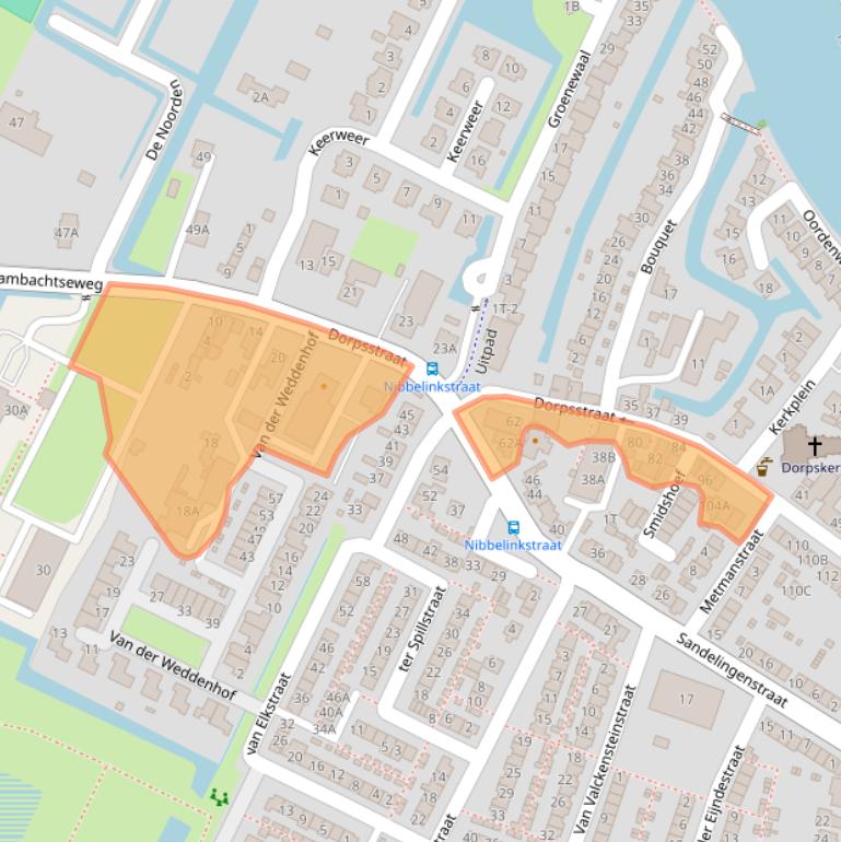 Kaart van postcodegebied 3342BD.