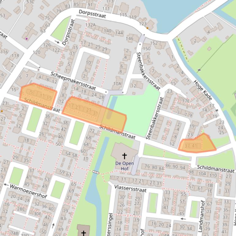 Kaart van postcodegebied 3342BP.