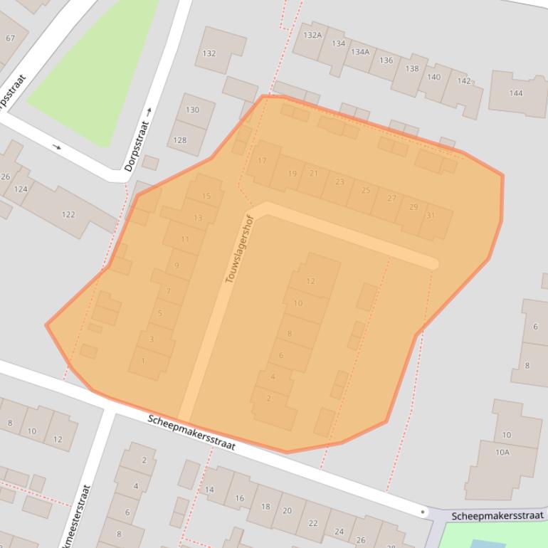 Kaart van postcodegebied 3342BV.