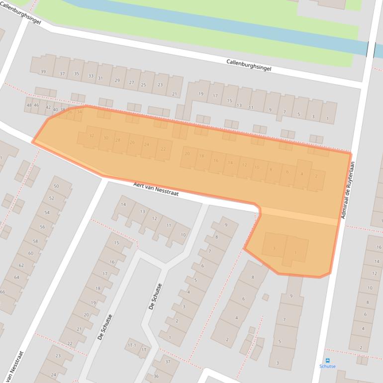 Kaart van postcodegebied 3342CA.