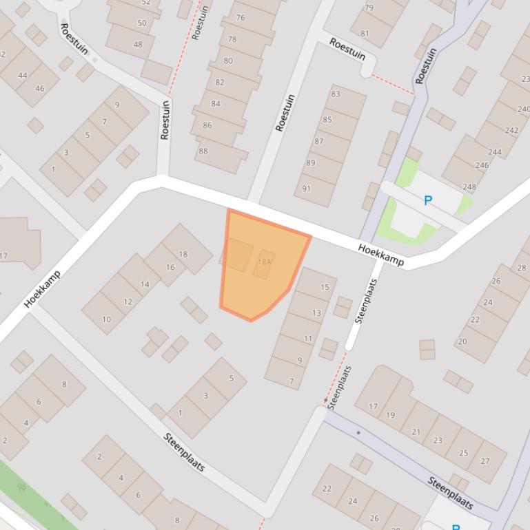 Kaart van postcodegebied 3342CW.