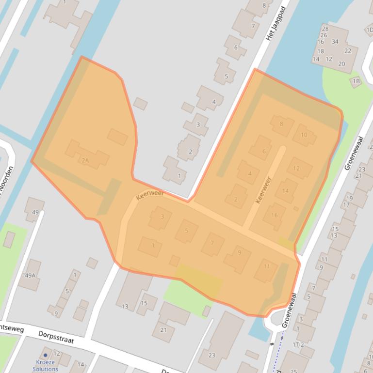 Kaart van postcodegebied 3342DA.