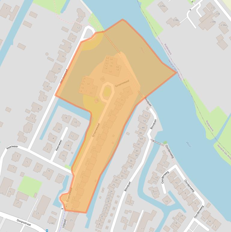 Kaart van postcodegebied 3342DD.