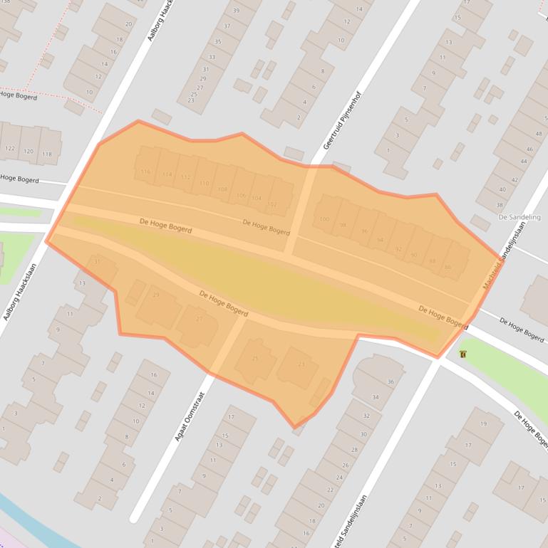 Kaart van postcodegebied 3342GC.