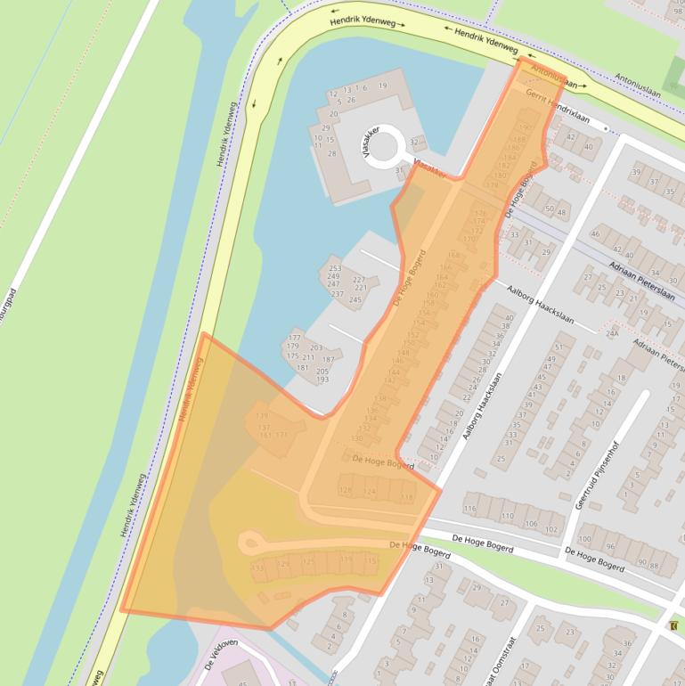 Kaart van postcodegebied 3342GD.