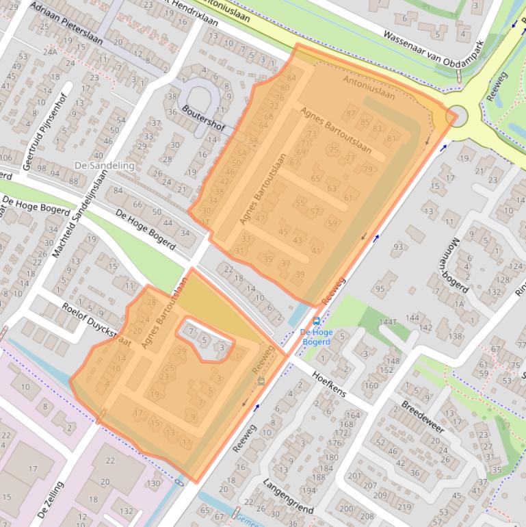 Kaart van postcodegebied 3342GE.
