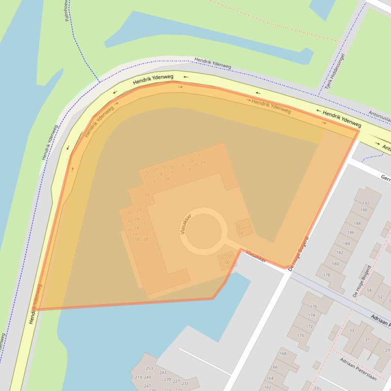 Kaart van postcodegebied 3342GG.