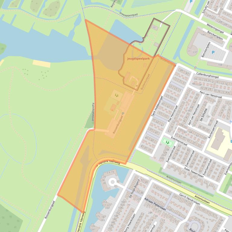 Kaart van postcodegebied 3342GP.