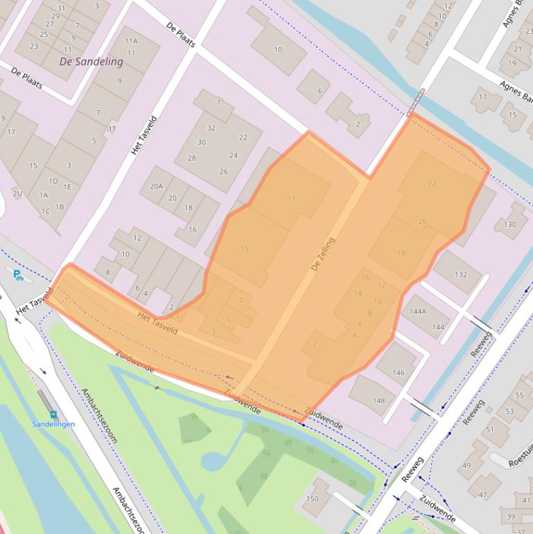 Kaart van postcodegebied 3342GS.