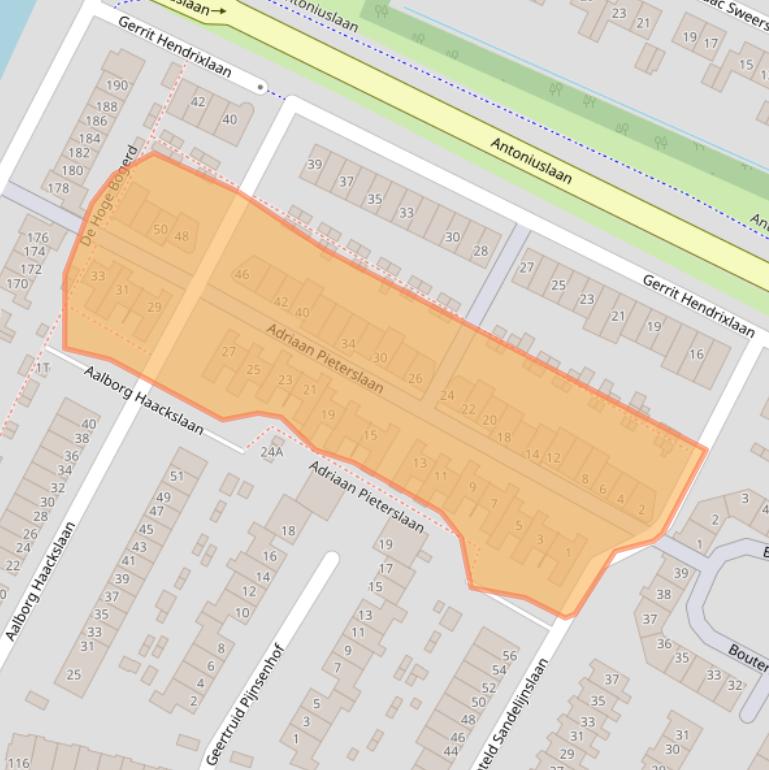 Kaart van postcodegebied 3342GW.