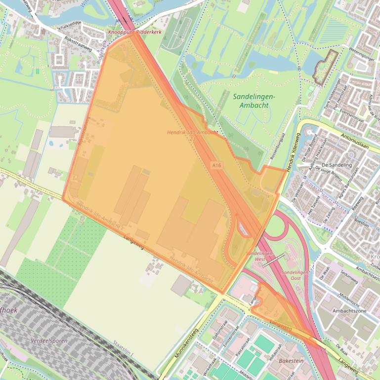 Kaart van postcodegebied 3342LD.