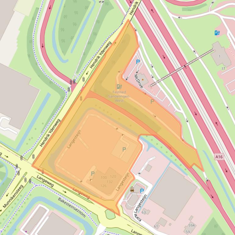 Kaart van postcodegebied 3342LG.