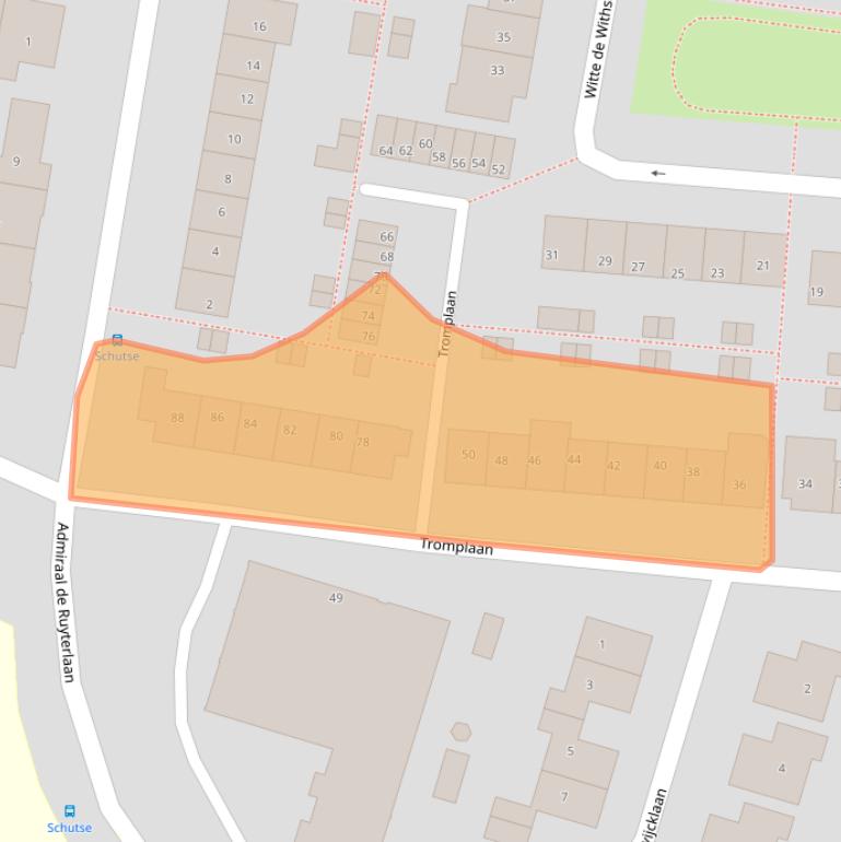 Kaart van postcodegebied 3342TS.