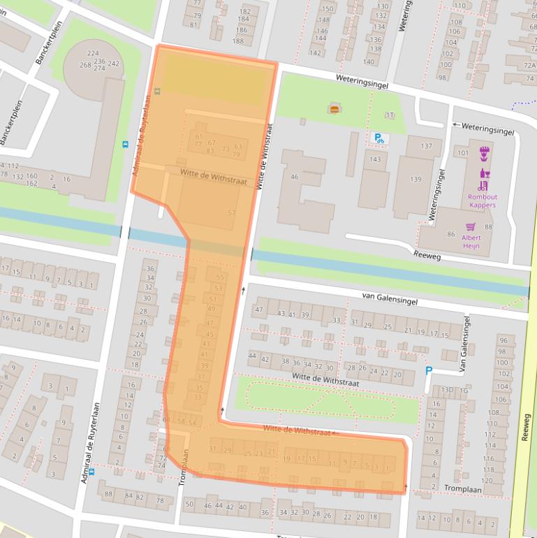 Kaart van postcodegebied 3342TV.