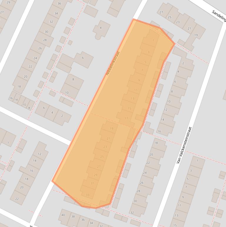Kaart van postcodegebied 3342VA.