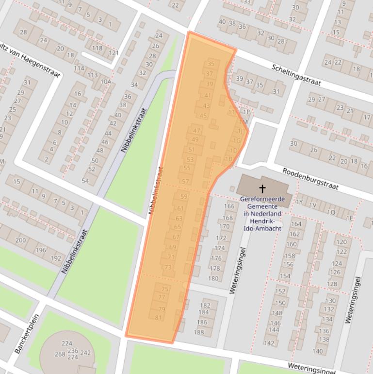 Kaart van postcodegebied 3342VB.