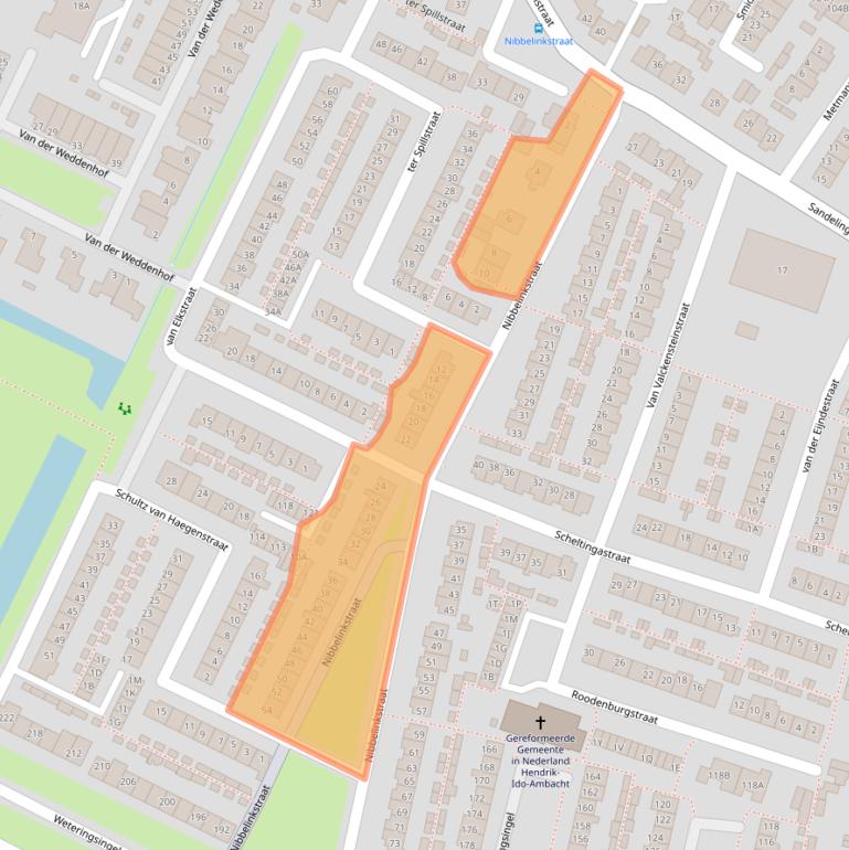 Kaart van postcodegebied 3342VC.