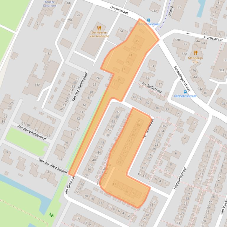 Kaart van postcodegebied 3342VK.